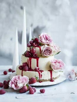 Γαμήλια τούρτα cheesecake.